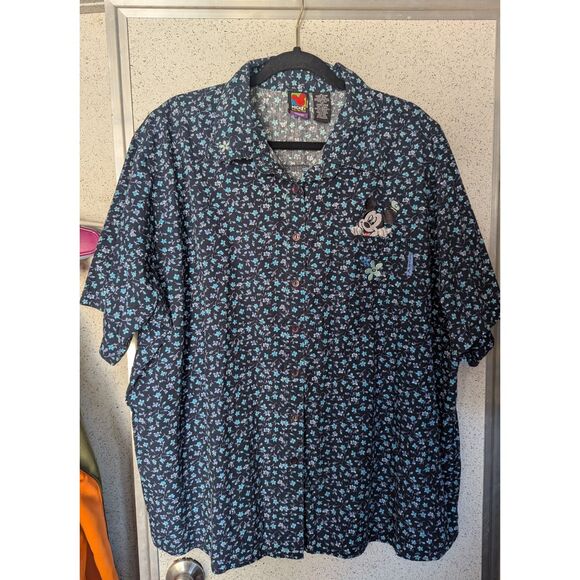 Vintage Women's Mickey Unlimited Jerry Leigh Floral Button-up Shirt Size:22W/24W - Picture 1 of 5